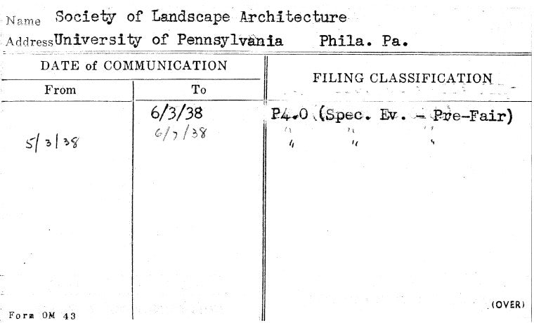 Society of Landscape Architecture