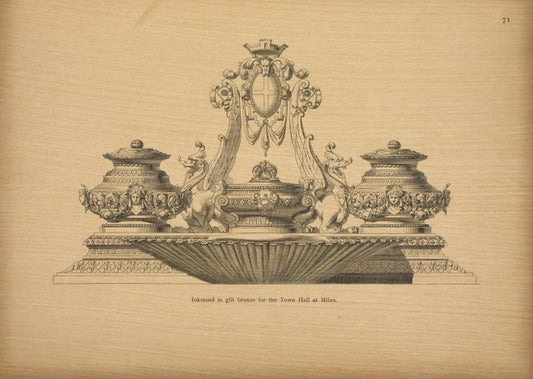 Inkstand in gilt bronze for the town hall at Milan.