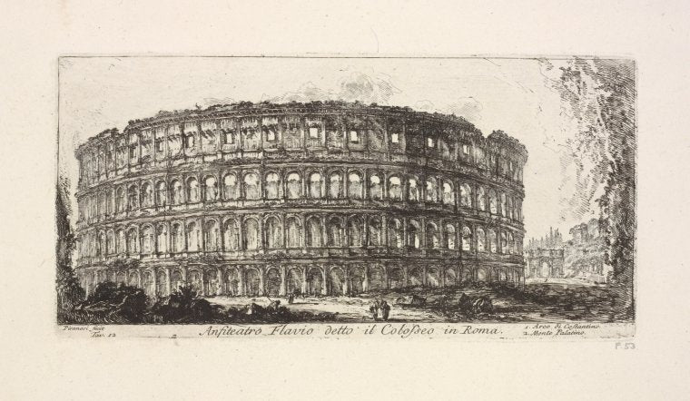 Anfiteatro Flavio detto il Colosseo in Roma.