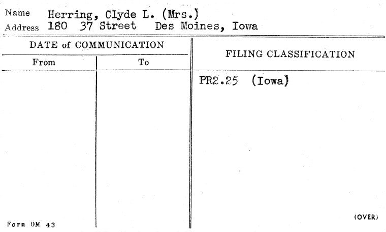 Herring, Clyde L. (Mrs.)