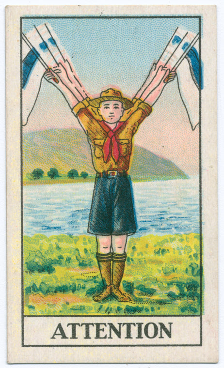 Semaphore Flag Signalling - Attention.