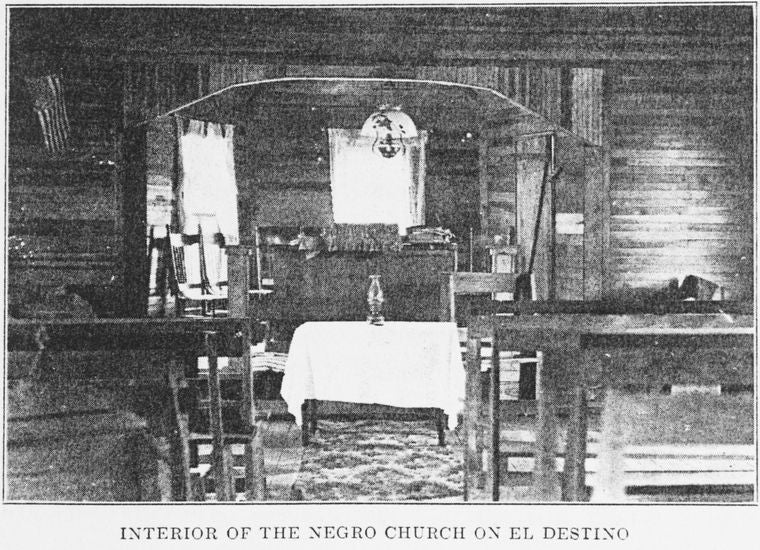 Interior of the Negro Church on El Destino