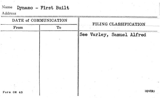 Dynamo - First Built