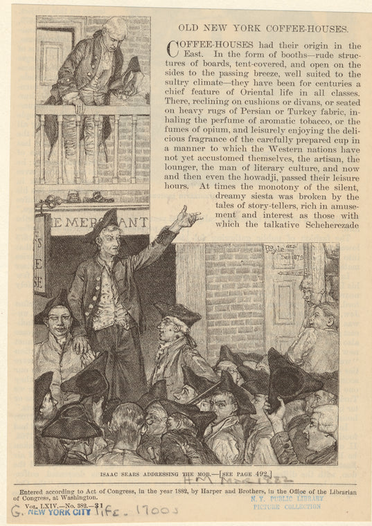 Isaac Sears addressing the mob