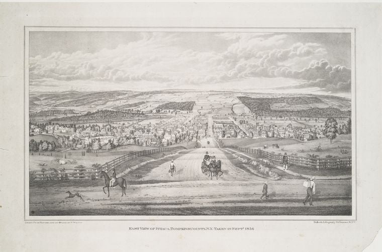 East view of Ithaca, Tompkins County, N.Y.  Taken in Septr. 1836.