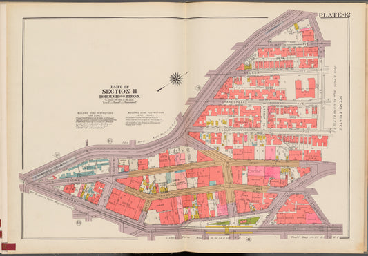 Double Page Plate No. 42, Part of Section 11, Borough of the Bronx: [Bounded by Edward L. Grant Highway, W. 172nd Street and Jerome Avenue]