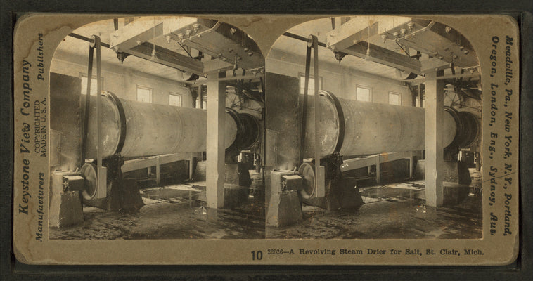 A revolving steam drier for salt, St. Clair, Mich.