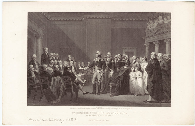 Washington resigning his commission, at Annapolis, Dec. 23, 1783