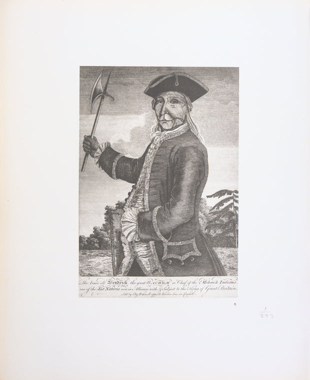 The brave old Hendrick the great Sachem or Chief of the Mohawk Indians, one of the Six nations now in Alliance with  and Subject to the King of Great Britain.