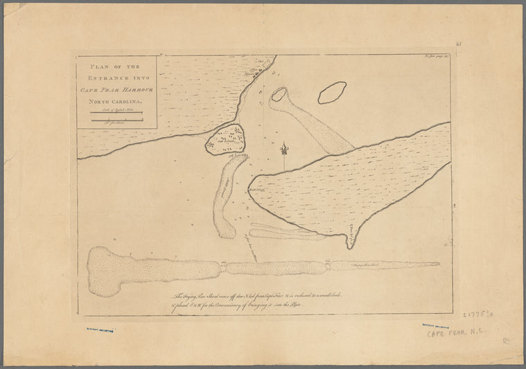 Plan of the entrance into Cape Fear harbour, North Carolina