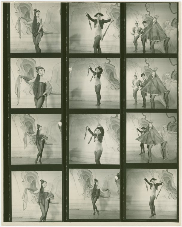 Members of the female dancing ensemble in Flower Drum Song