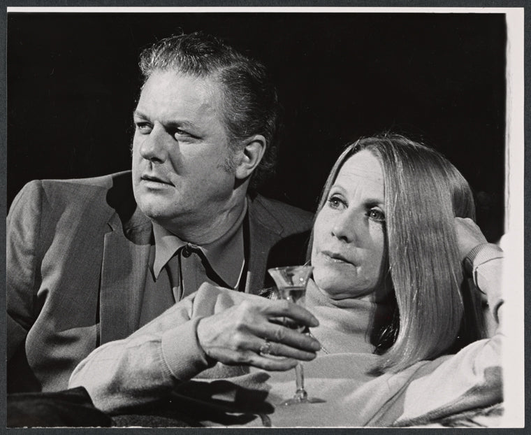 Charles Durning and Julie Harris in the stage production The Au Pair Man