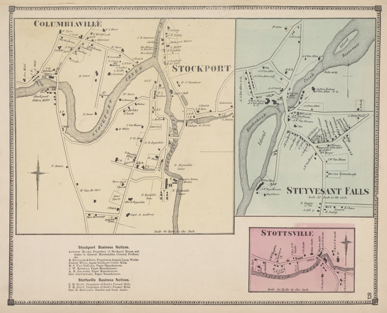 Columbianville & Stockport [Village]; Stuyvesant [Village]; Stockport Business Notices; Stottsville Business Notices; Stottsville [Village]