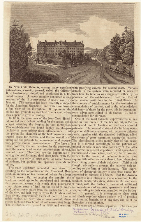 Bloomingdale Asylum for the Insane