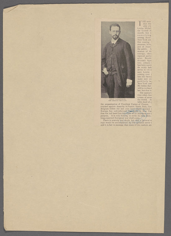 Emile Vandervelde. The Belgian Socialist.