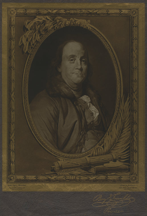 Benjamin Franklin [with fur collar].