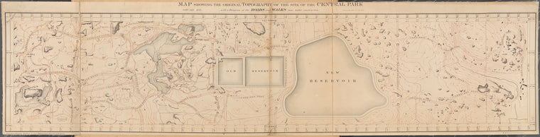 Map Showing the Original Topography of the Site of the Central Park with a Diagram of the Roads and Walks now under construction. January 1859