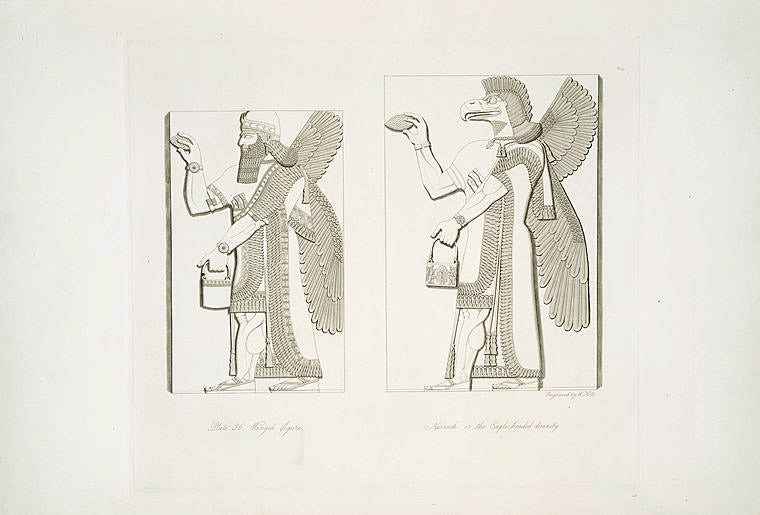Winged figure ; Nisroch or the eagle headed divinity.