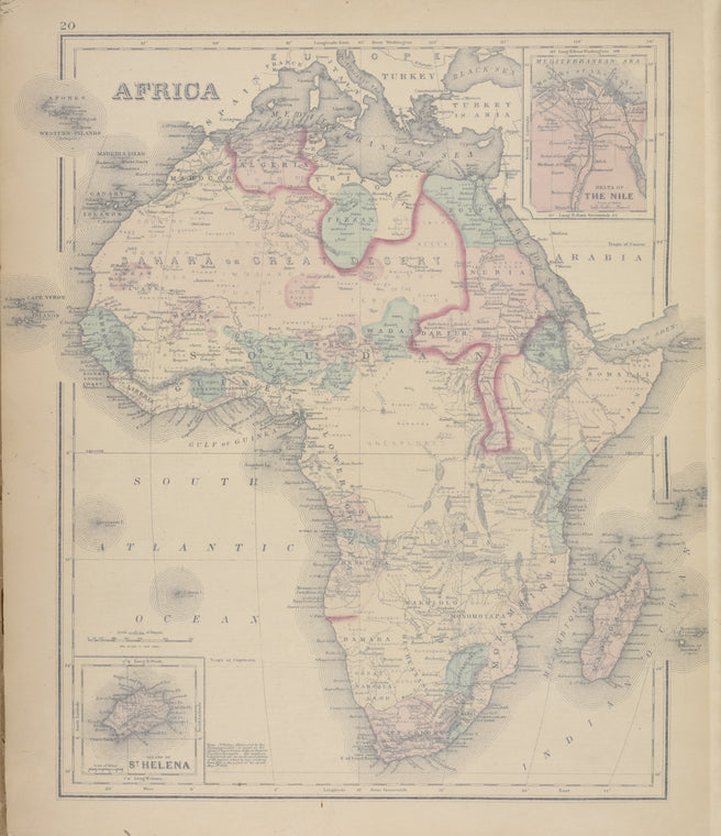 Africa ; Delta of The Nile; Island of St.Helena