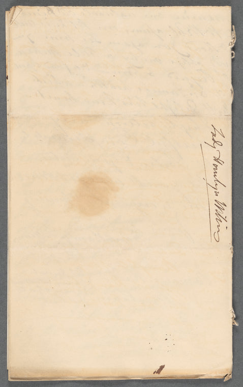 Diana Anne Hamlyn-Williams, Lady Hamlyn-Williams to Jane Porter, autograph letter signed