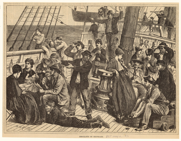 Emigrants on shipboard