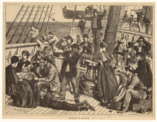 Emigrants on shipboard