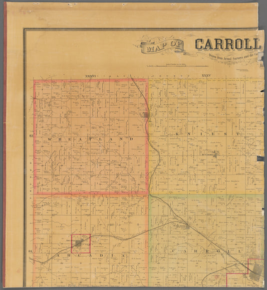 Map of Carroll County, Iowa : drawn from actual surveys and the county records