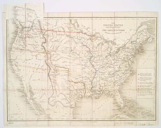 The United States & the relative position of the Oregon & Texas