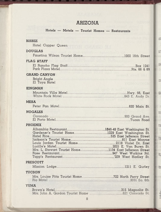 Green Book: 1962: Guide for Travel & Vacations