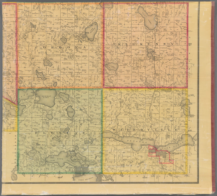 Map of LeSueur County, Minnesota : drawn from actual surveys and the county records