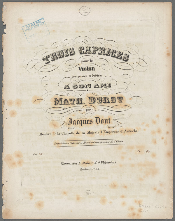 Trois caprices pour le violon, op. 20