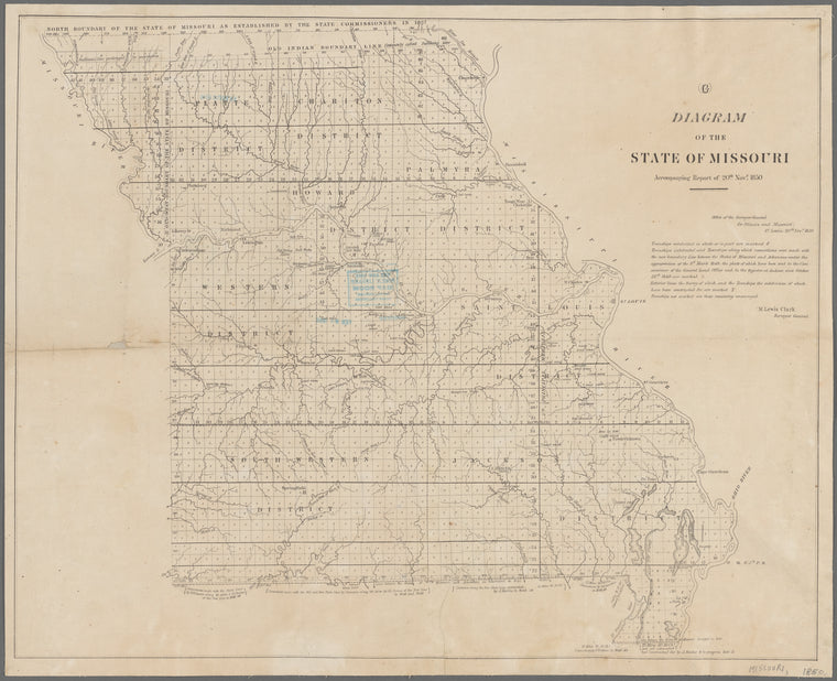 Diagram of the state of Missouri : accompanying report of 20th Novr. 1850