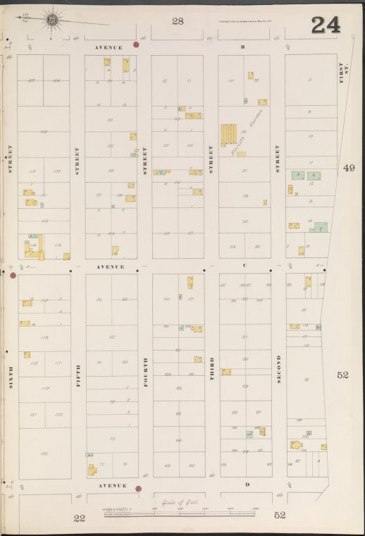 Bronx, V. A, Plate No. 24 [Map bounded by Avenue B, 1st St., Avenue D, 6th St.]