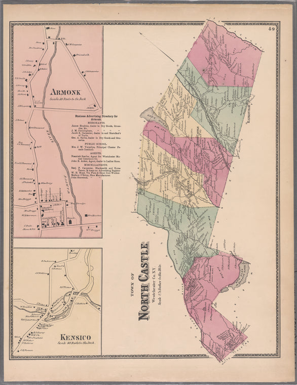 Plate 49: Town of North Castle (Armonk & Kensico), Westchester Co. N.Y.