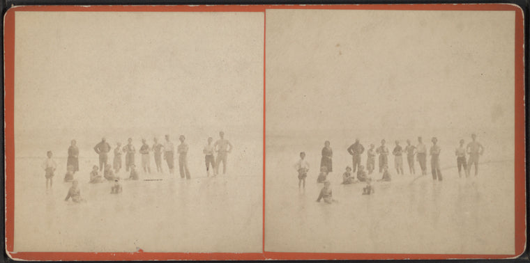 View of people on the beach.