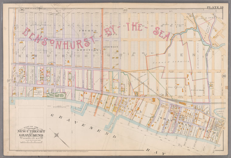 Plate 18:[Bounded by 86th Street, W. 12th Street, Avenue V, Stillwell Avenue, Bay 46th Street, Warehouse Avenue, 20th Street, Cropsey Avenue and De Bruyen's Lane.]