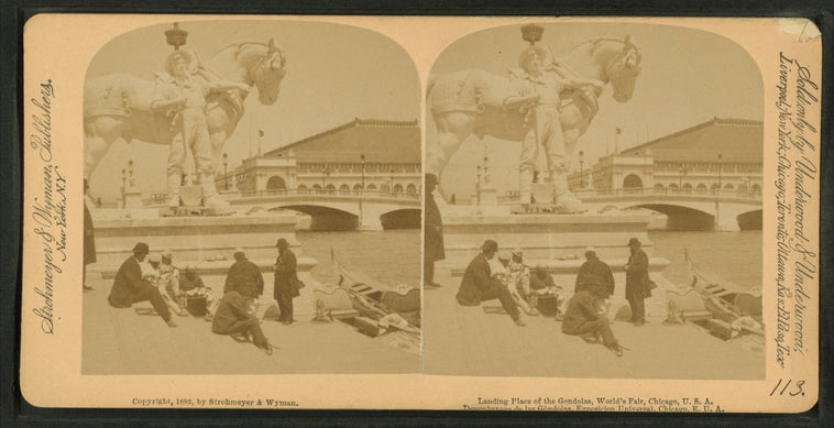 Landing place of the gondolas, World's Fair, Chicago, U.S.A.