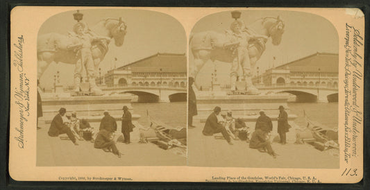 Landing place of the gondolas, World's Fair, Chicago, U.S.A.