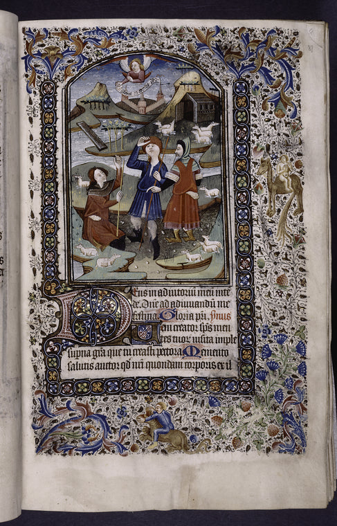 Terce, Hours of Virgin: Annunciation to the Shepherds.