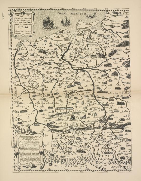 Levaia polovina karty Pol'shi A. Pograbiusa 1569g. Str.15