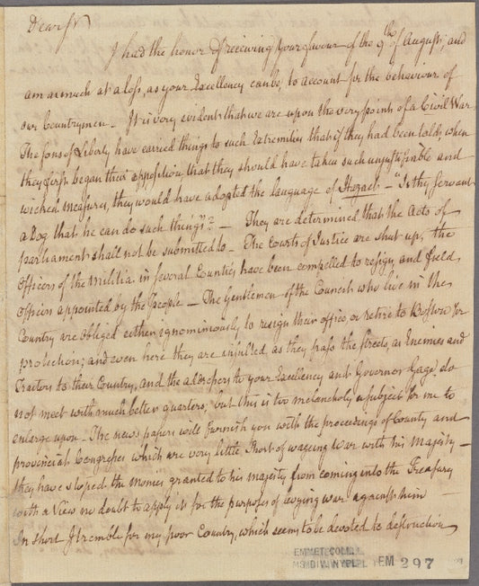 Letter to Thomas Hutchinson