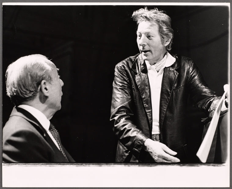 Richard Rodgers and Danny Kaye in rehearsal for the stage production Two by Two