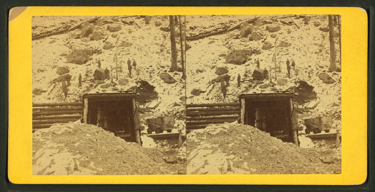 View of an opening to a mine.