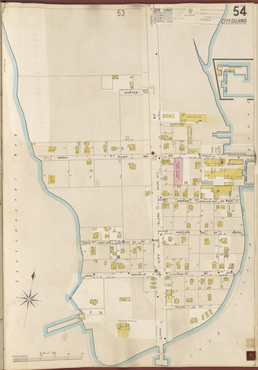 Bronx, V. B, Plate No. 54 [Map bounded by Long Island Sound, Eastchester Bay]