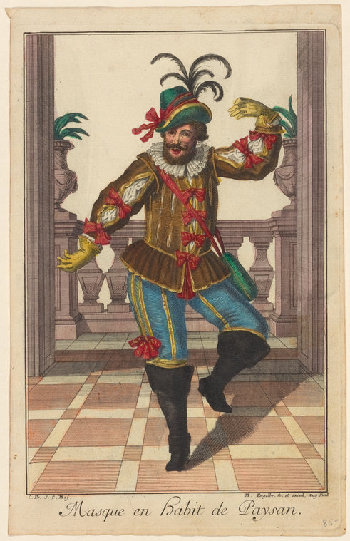Masque en habit de paysan: C. Pr. S. C. Maj. M. Engelbr. sc. et excud. Aug[ustae] Vind[elicorum]