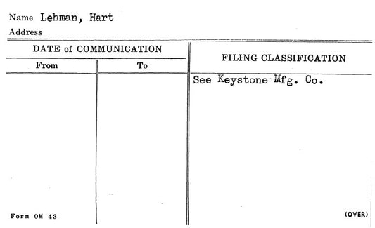 Lehman, Hart