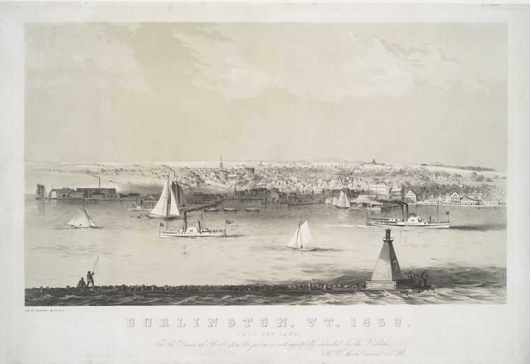 Burlington, Vt, 1858.  From the lake.