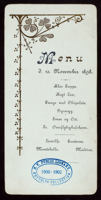 BANQUET [held by] [PRIVATE] [at] COPENHAGEN (?)