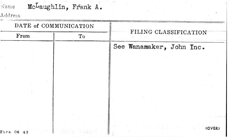 McLaughlin, Frank A.