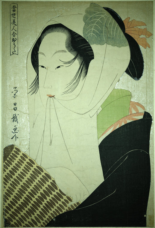 Large head and bust of the oiran Outa